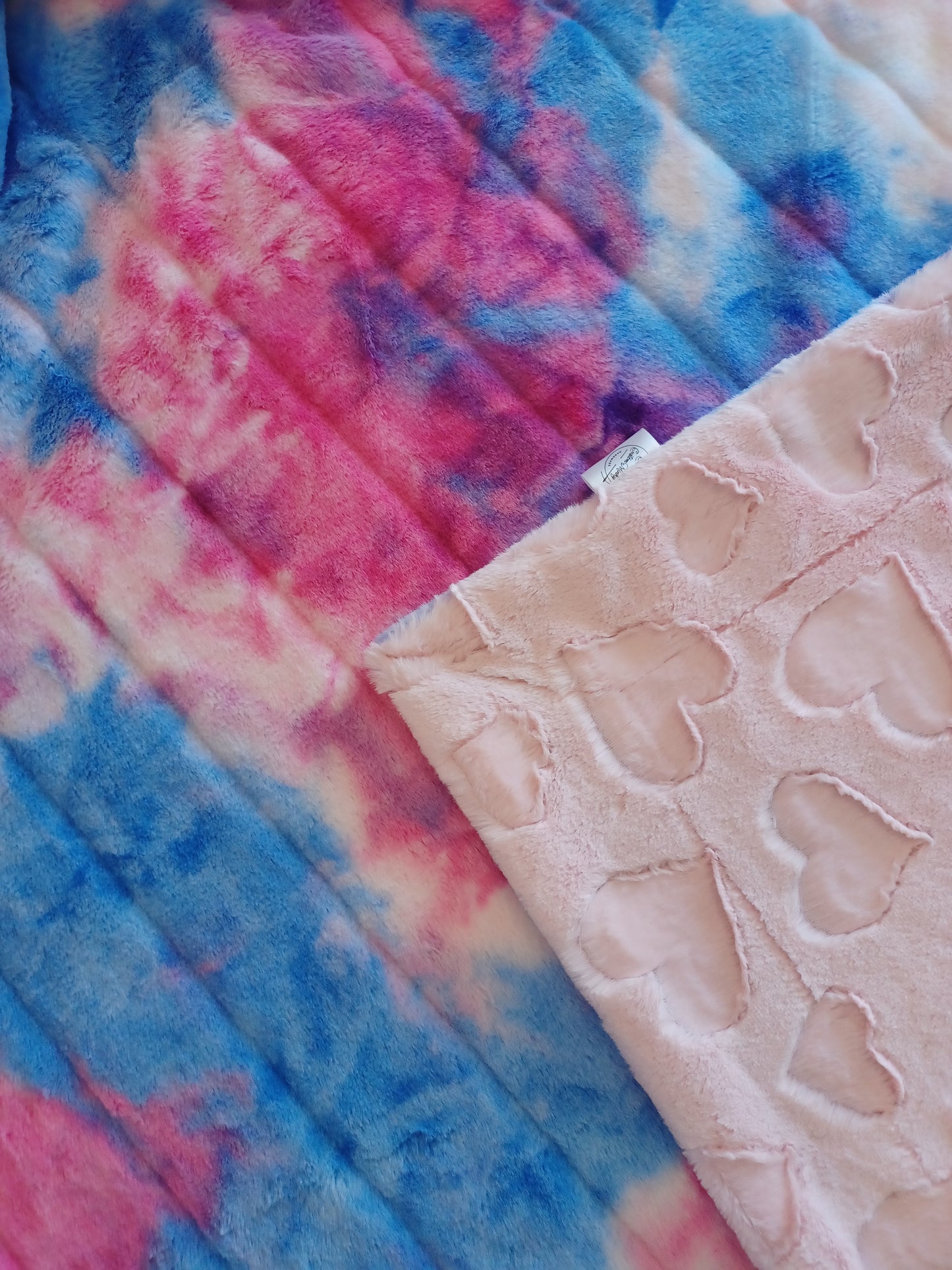 60x78 embossed blush hearts on cosmopolitan koala pop