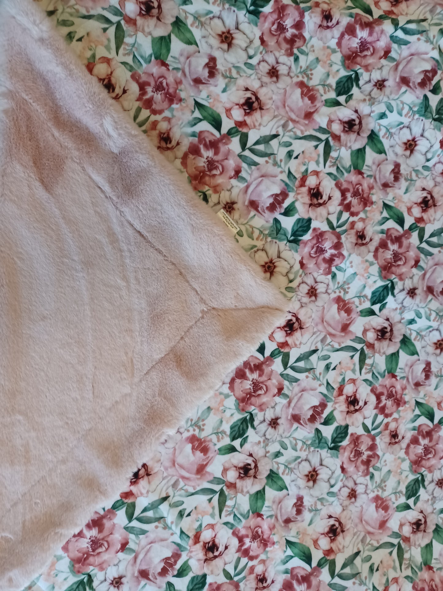 60x74 country floral on rosewater encore
