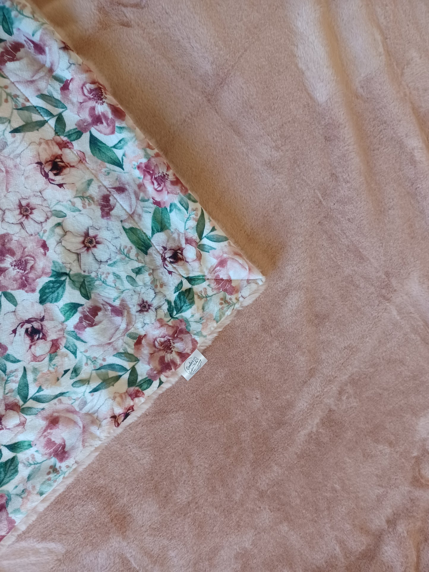60x74 country floral on rosewater encore