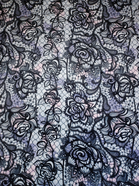 Rose lace print 60x28