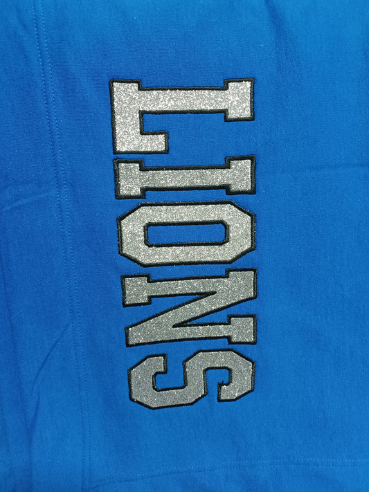 Embroidered glitter Lions stadium blanket 50x60