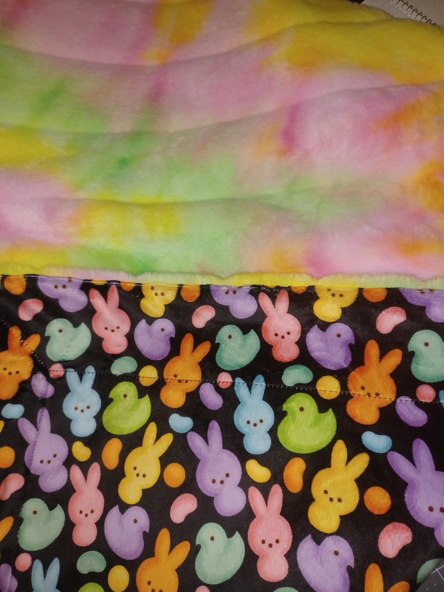 46x60 margarita koala pop on Easter peeps printed Minky