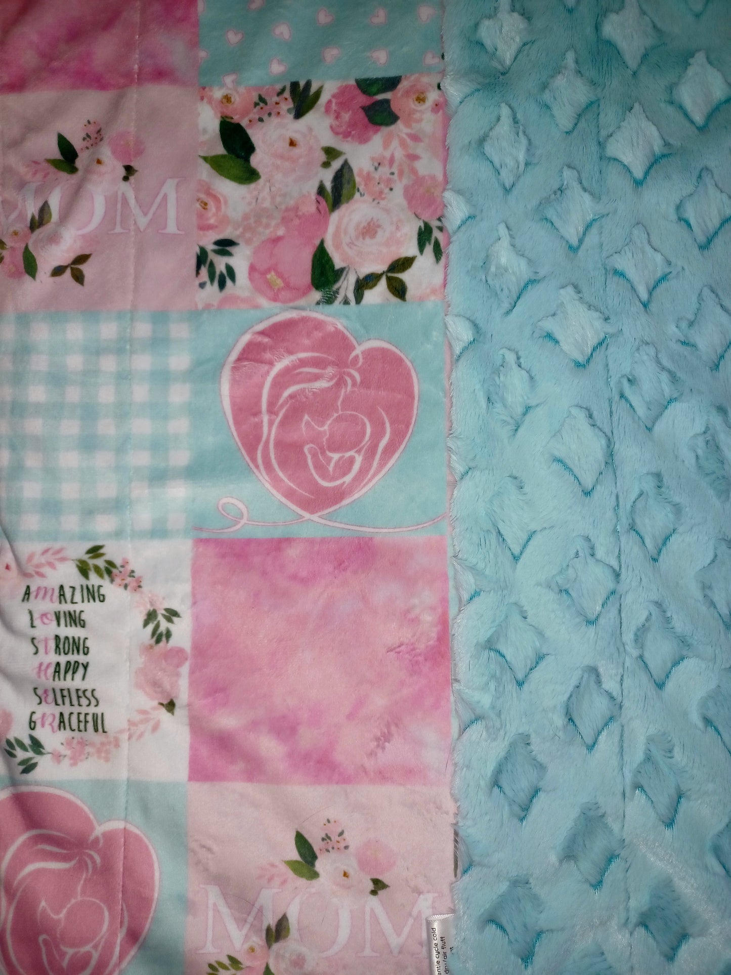 60x70 Mom floral print on saltwater frosted gem