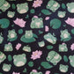 Lotus frog print 72"