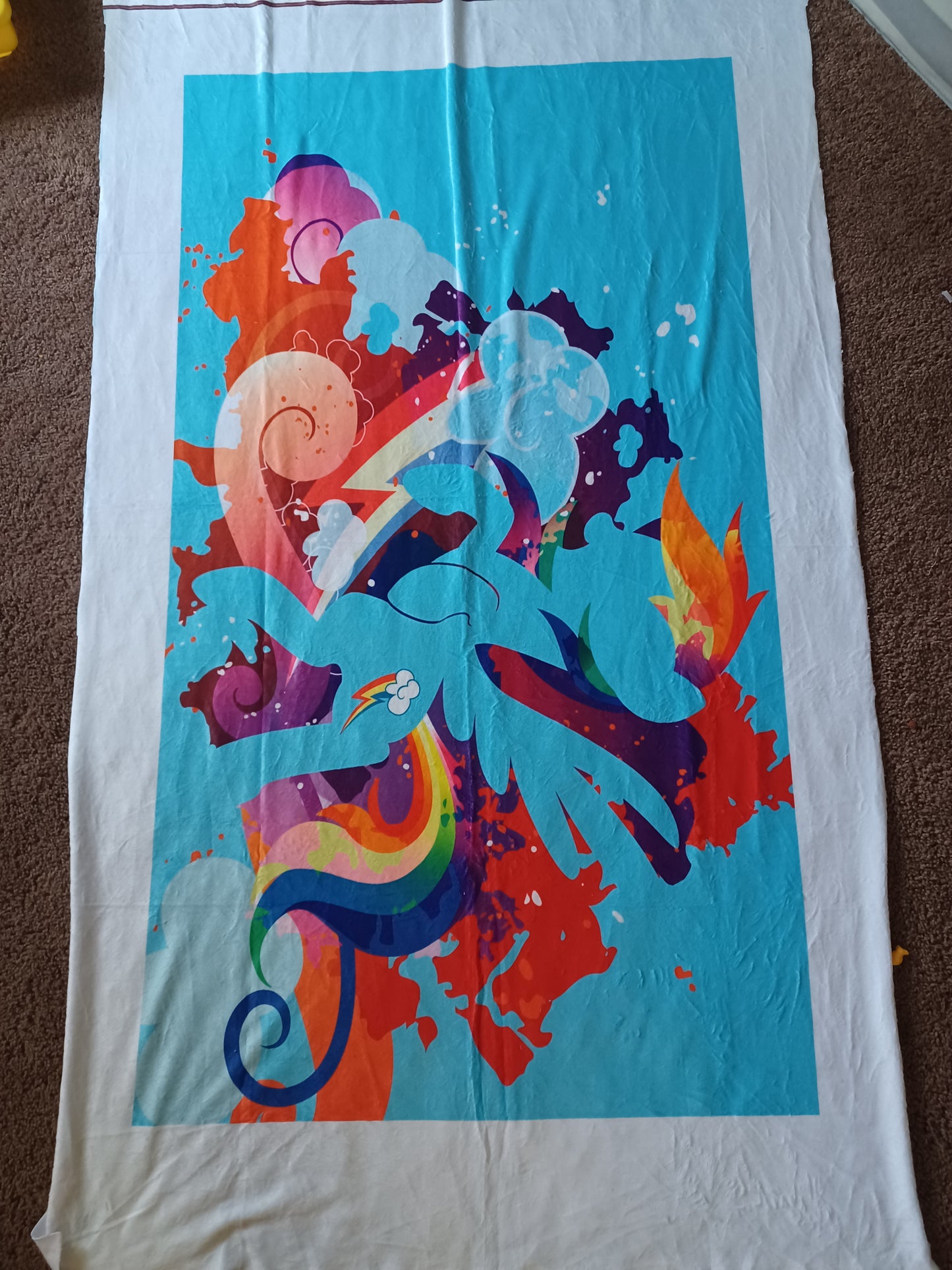 Pony printed Minky panel 1 yard