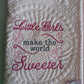 36x45 girls world embroidered heirloom quilt