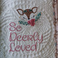 36x45 deerly loved embroidered heirloom quilt