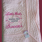 36x45 girls world embroidered heirloom quilt