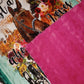 36x60 horse print minky on bright rose Malibu