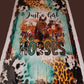 36x60 horse print minky on bright rose Malibu