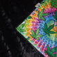 54x70 herb printed minky on black malibu
