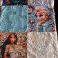 56x80 princess patchwork on iris tonal wispy