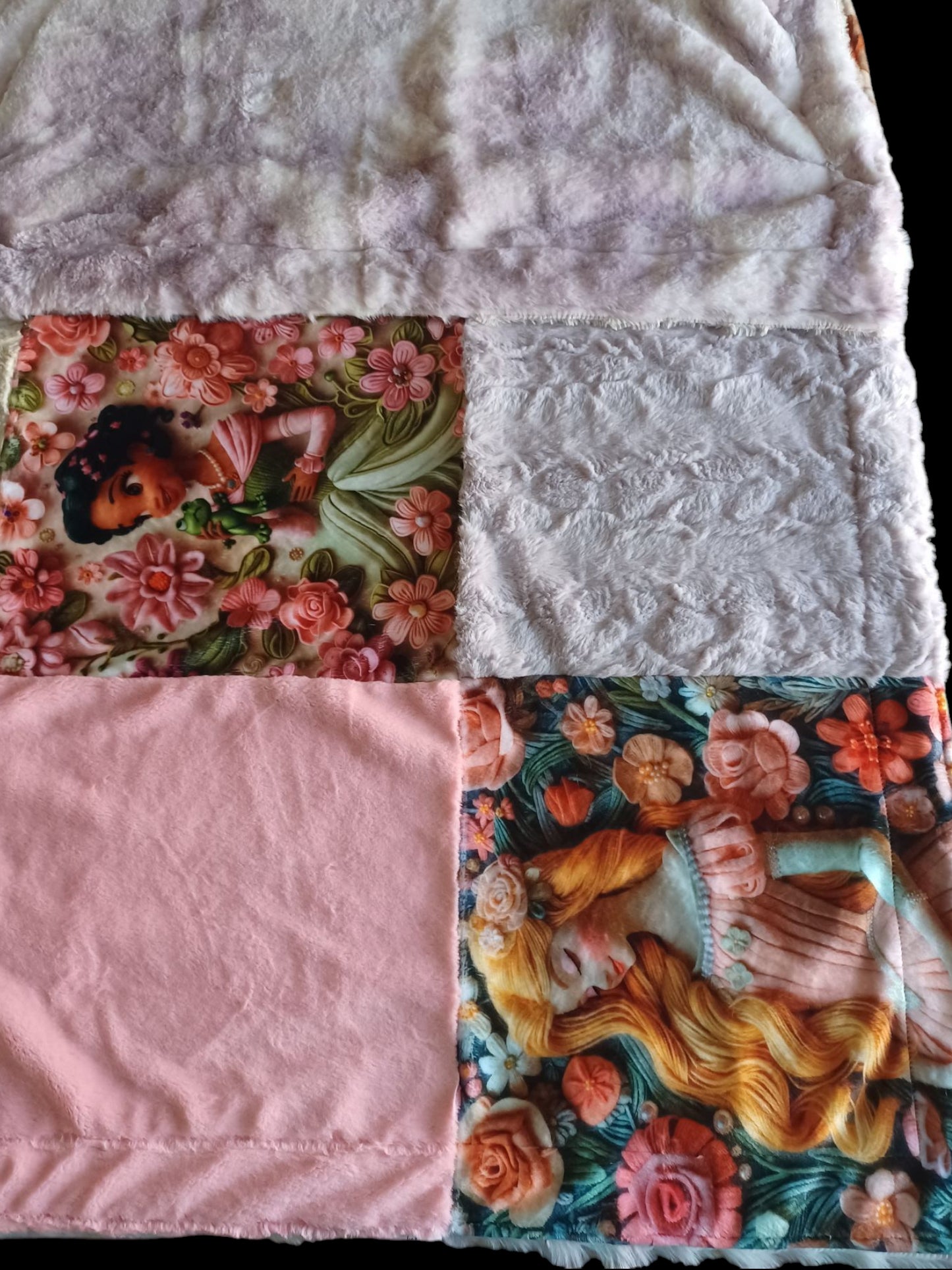 56x80 princess patchwork on iris tonal wispy