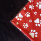 60x72 red/grey paws on black koala